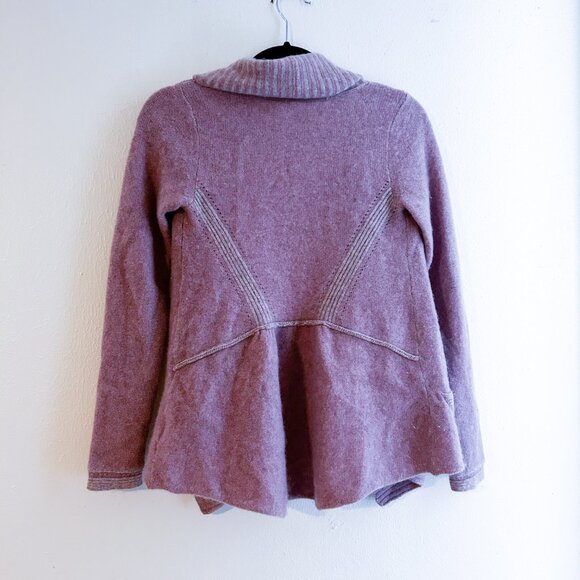 Anthropologie MOTH Draped Lavender Cashmere Cardigan - Picture 6 of 6
